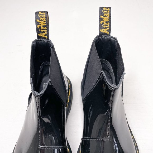 Dr. Martens Black Patent Leather Bianca Pointed Toe Chelsea Boot Women's Size 7 - Picture 4 of 12